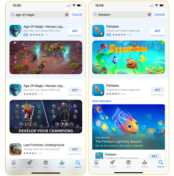 App store in app events examples