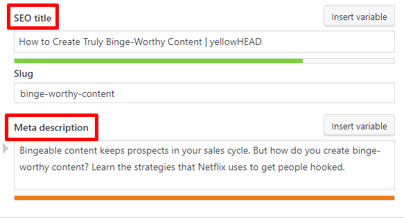 editing meta title and description with Yoast plugin
