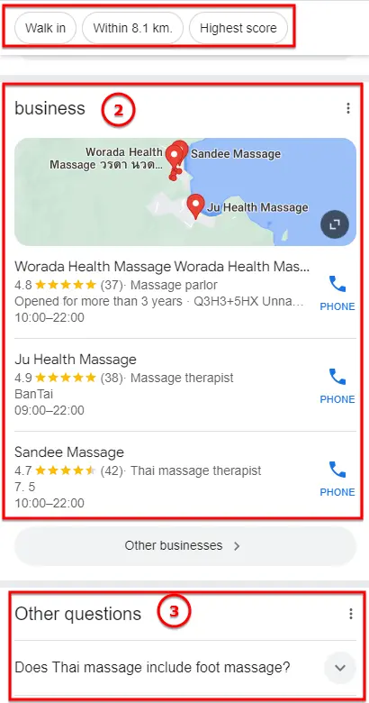 Local SEO in Google SERP