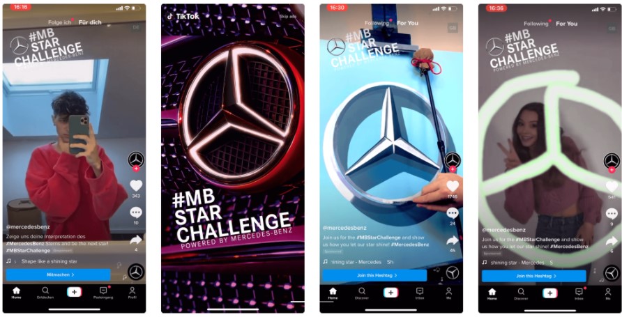 mbstarchallenge mercedes benz tiktok ads