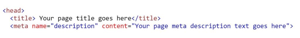 meta title and description markup example