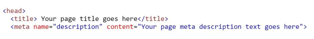 meta title and description markup example