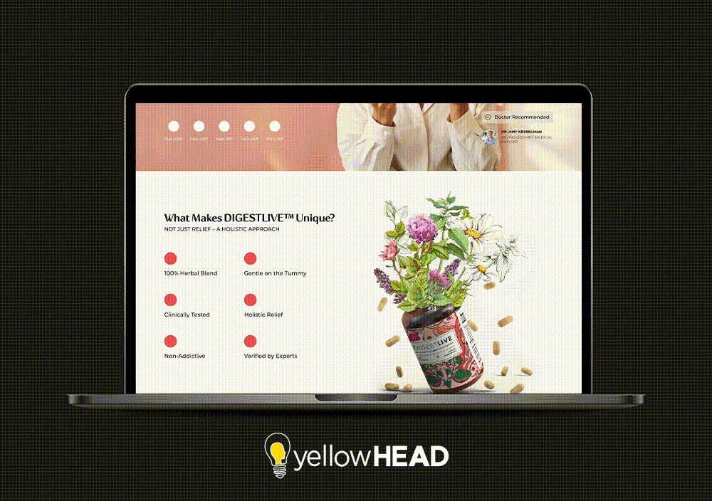 Optimized Landing Page Created by yellowhead