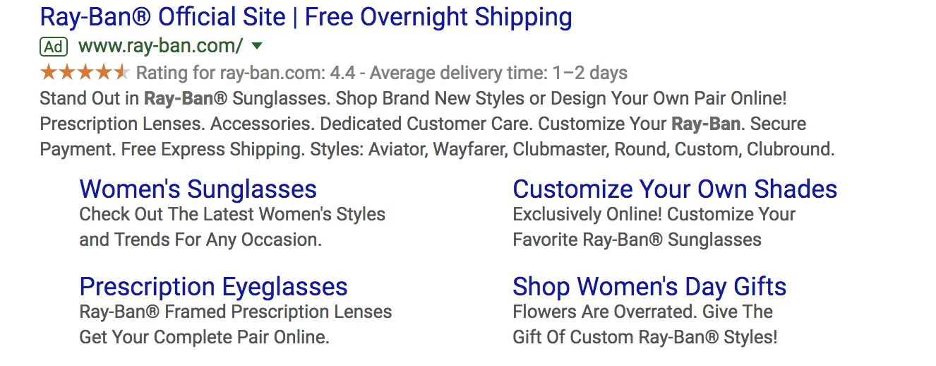 example of google text ad