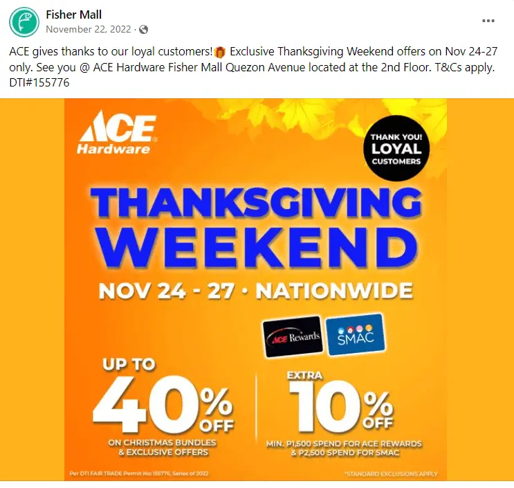 Thanksgiving Marketing offers